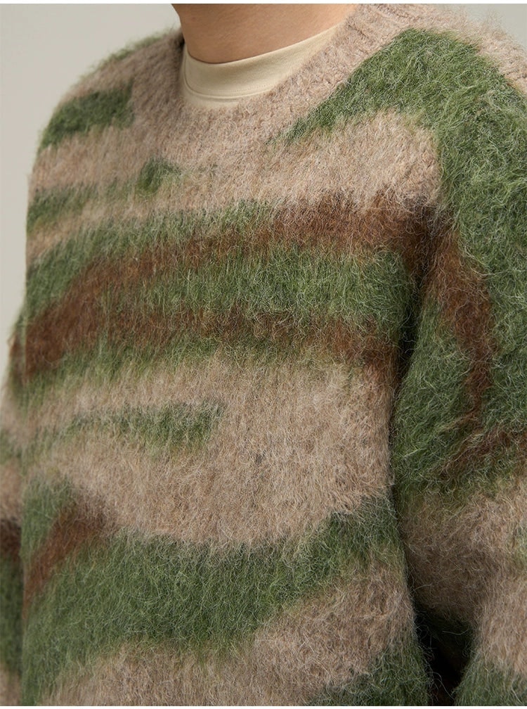 Abstract Pattern Oversized Sweater - Image 6