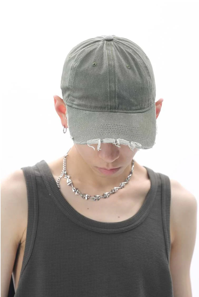Adjustable Distressed Baseball Cap - Image 10
