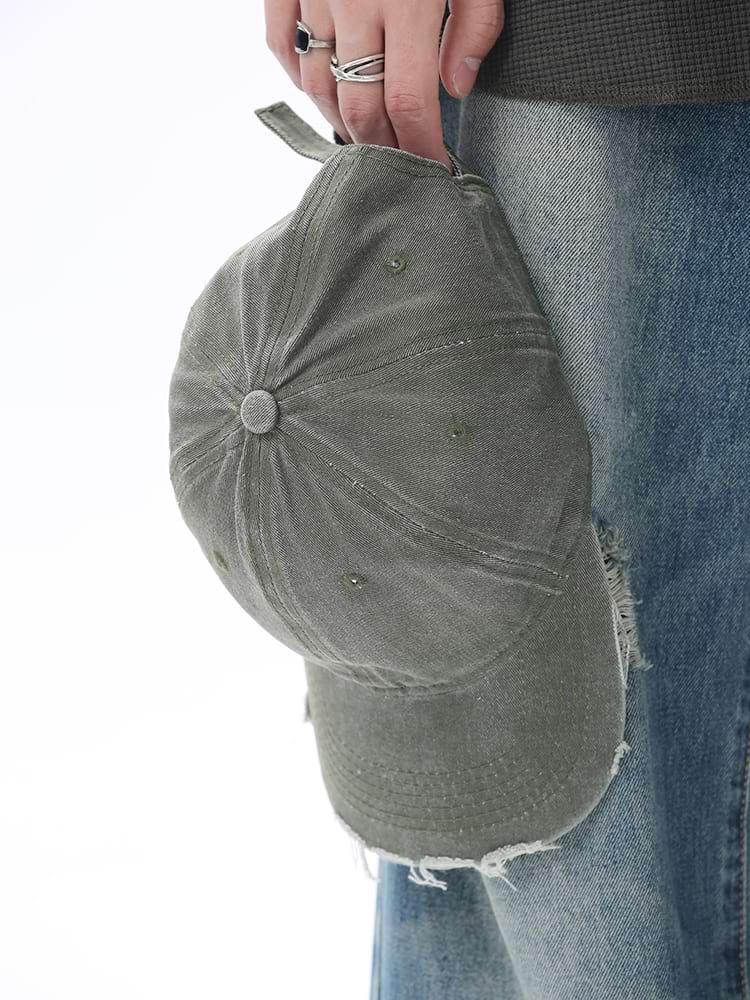 Adjustable Distressed Baseball Cap - Image 11