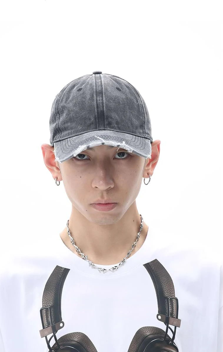 Adjustable Distressed Baseball Cap - Image 2