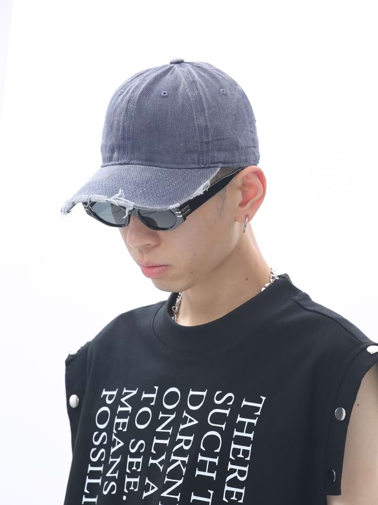 Adjustable Distressed Baseball Cap - Image 5