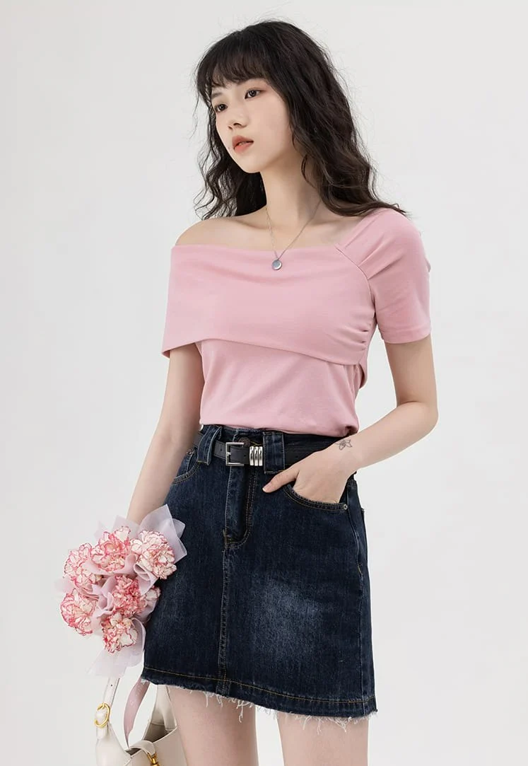 Asymmetric Off Shoulder Top - Image 2