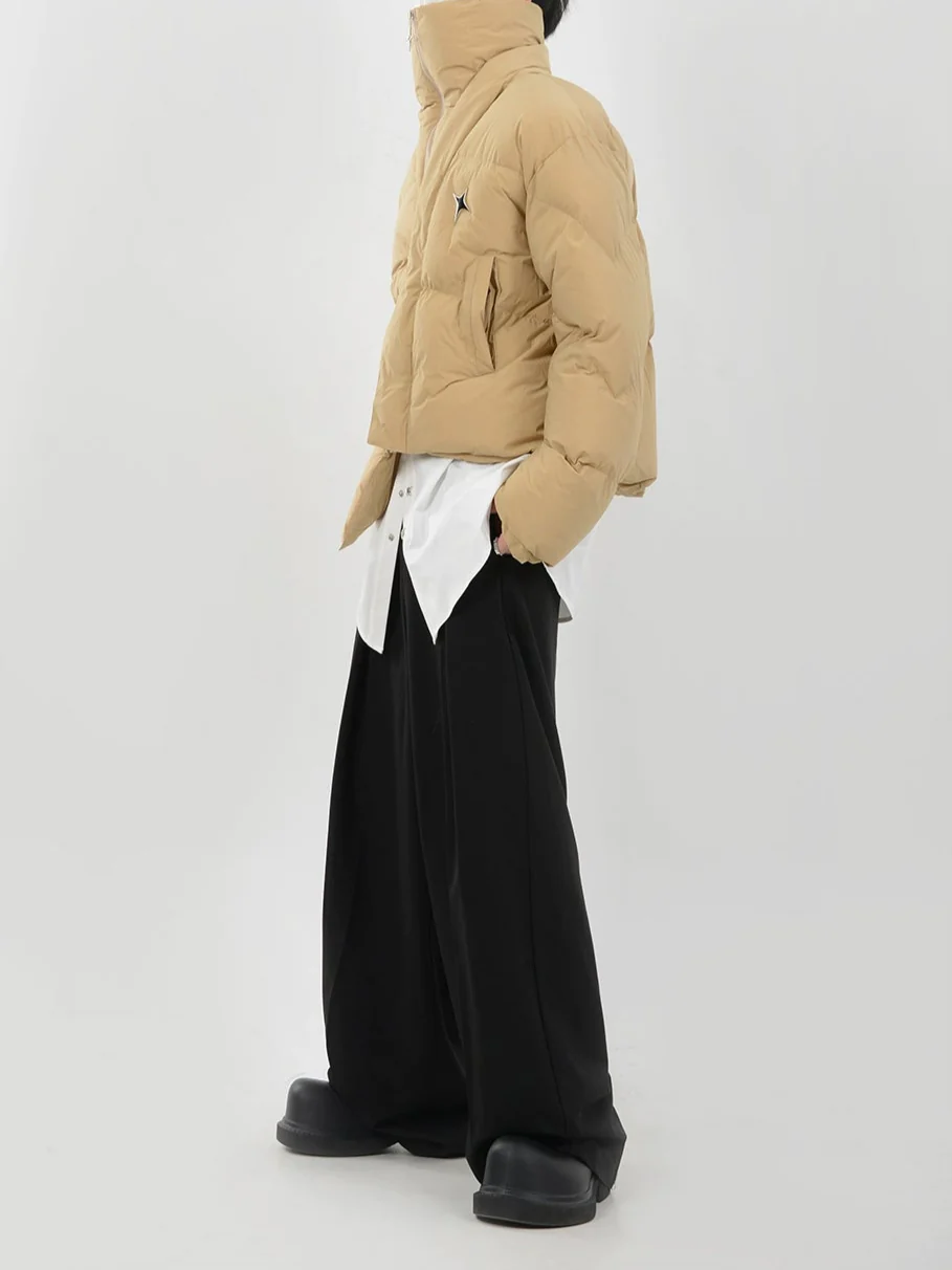 Asymmetric Puffer Jacket with Fireman Clasp Buckle - Image 14