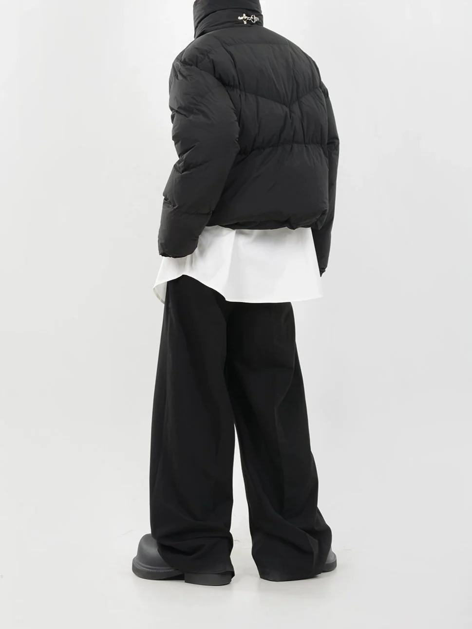 Asymmetric Puffer Jacket with Fireman Clasp Buckle - Image 8