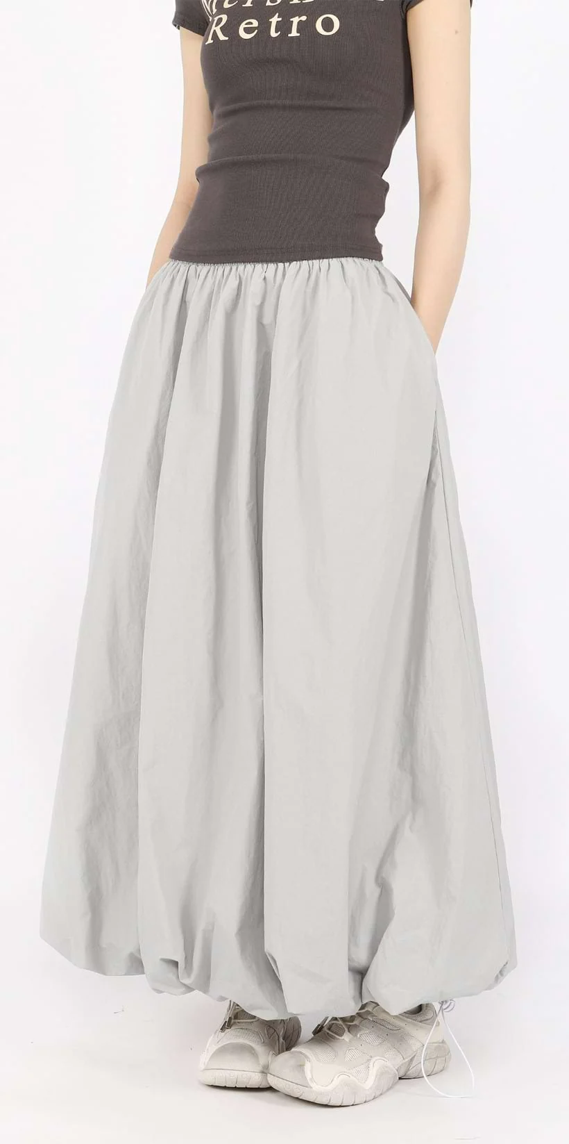 Balloon Hem Parachute Maxi Skirt - Image 11