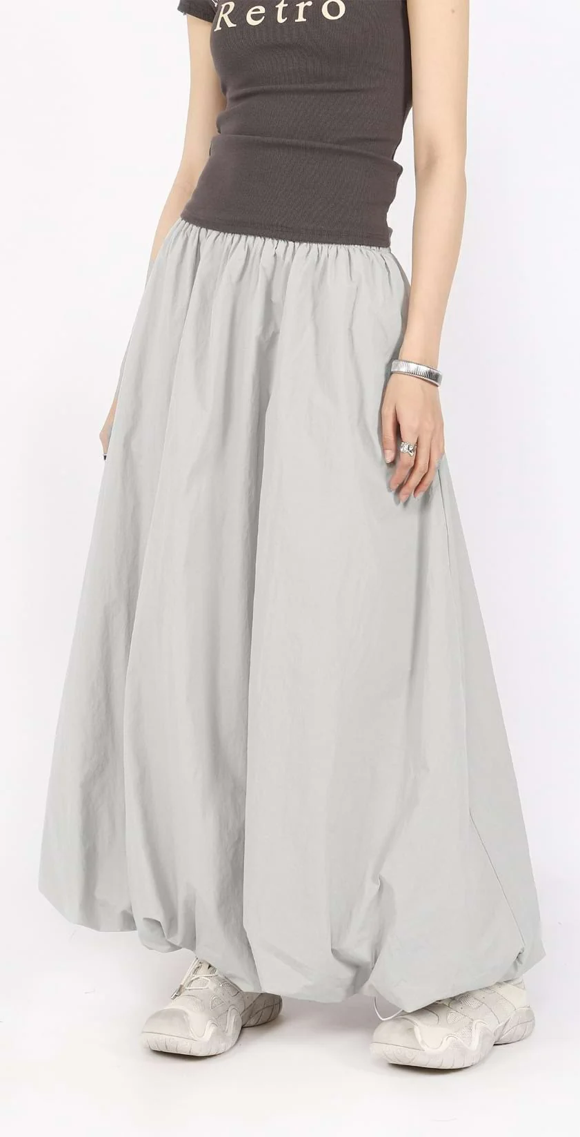 Balloon Hem Parachute Maxi Skirt - Image 12