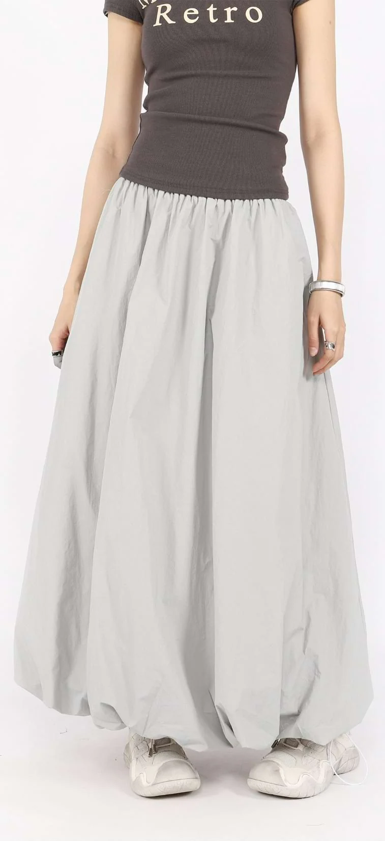 Balloon Hem Parachute Maxi Skirt - Image 15