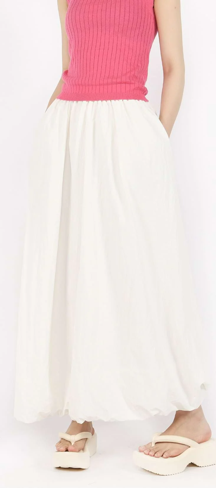 Balloon Hem Parachute Maxi Skirt - Image 17