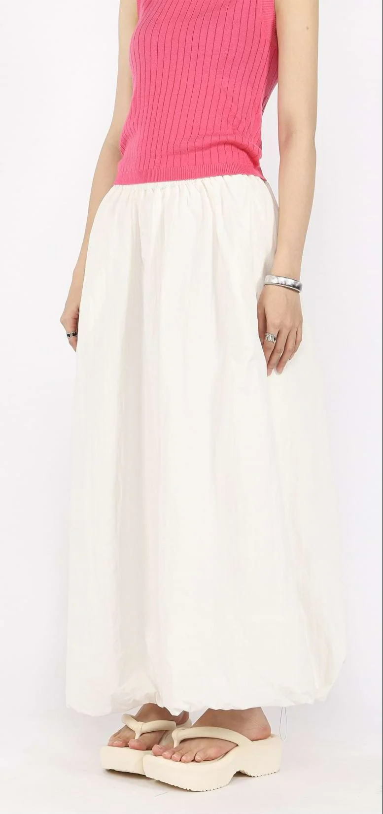 Balloon Hem Parachute Maxi Skirt - Image 18