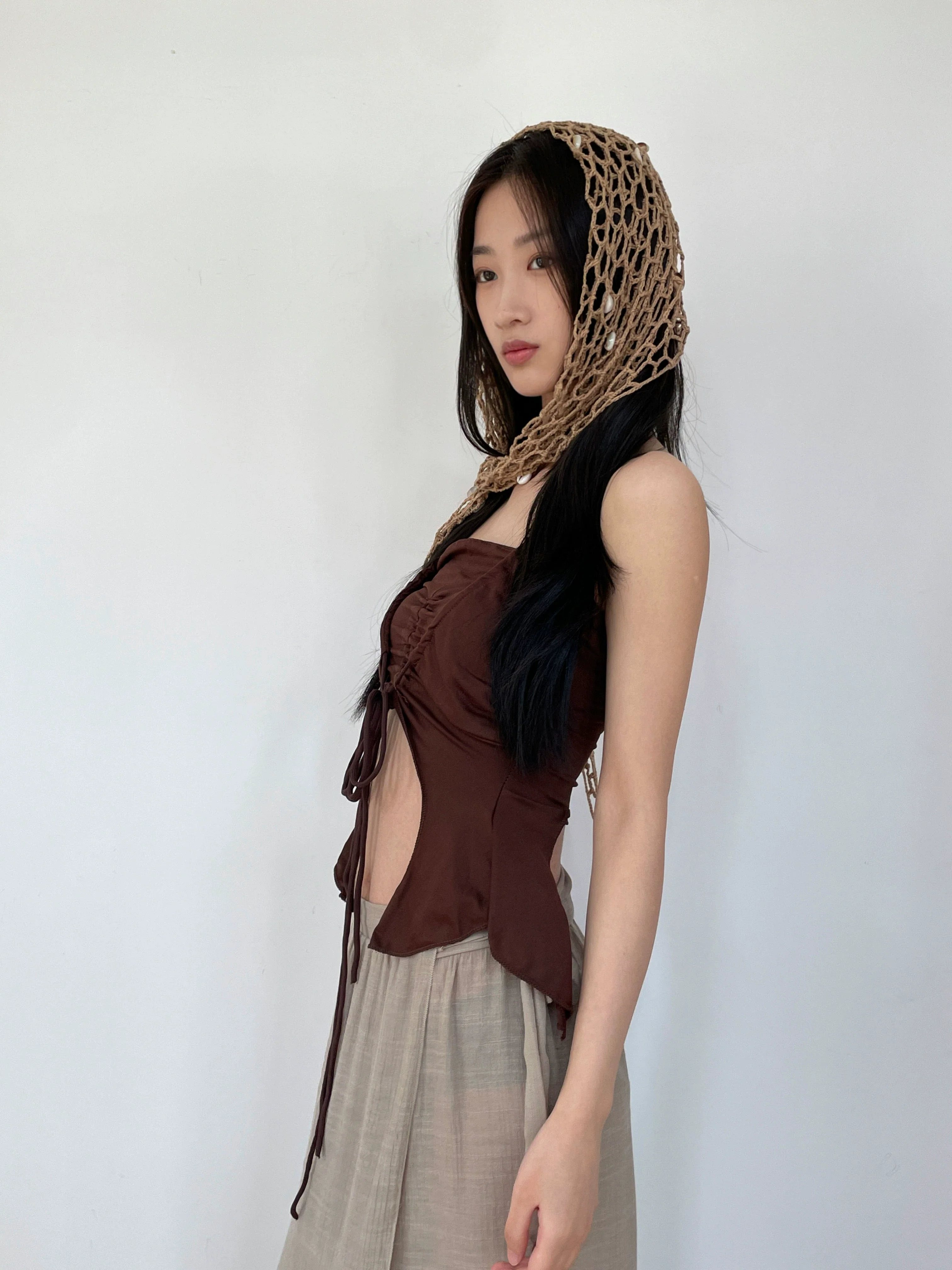 Bohemian Crocheted Mesh Shawl Wrap - Image 5