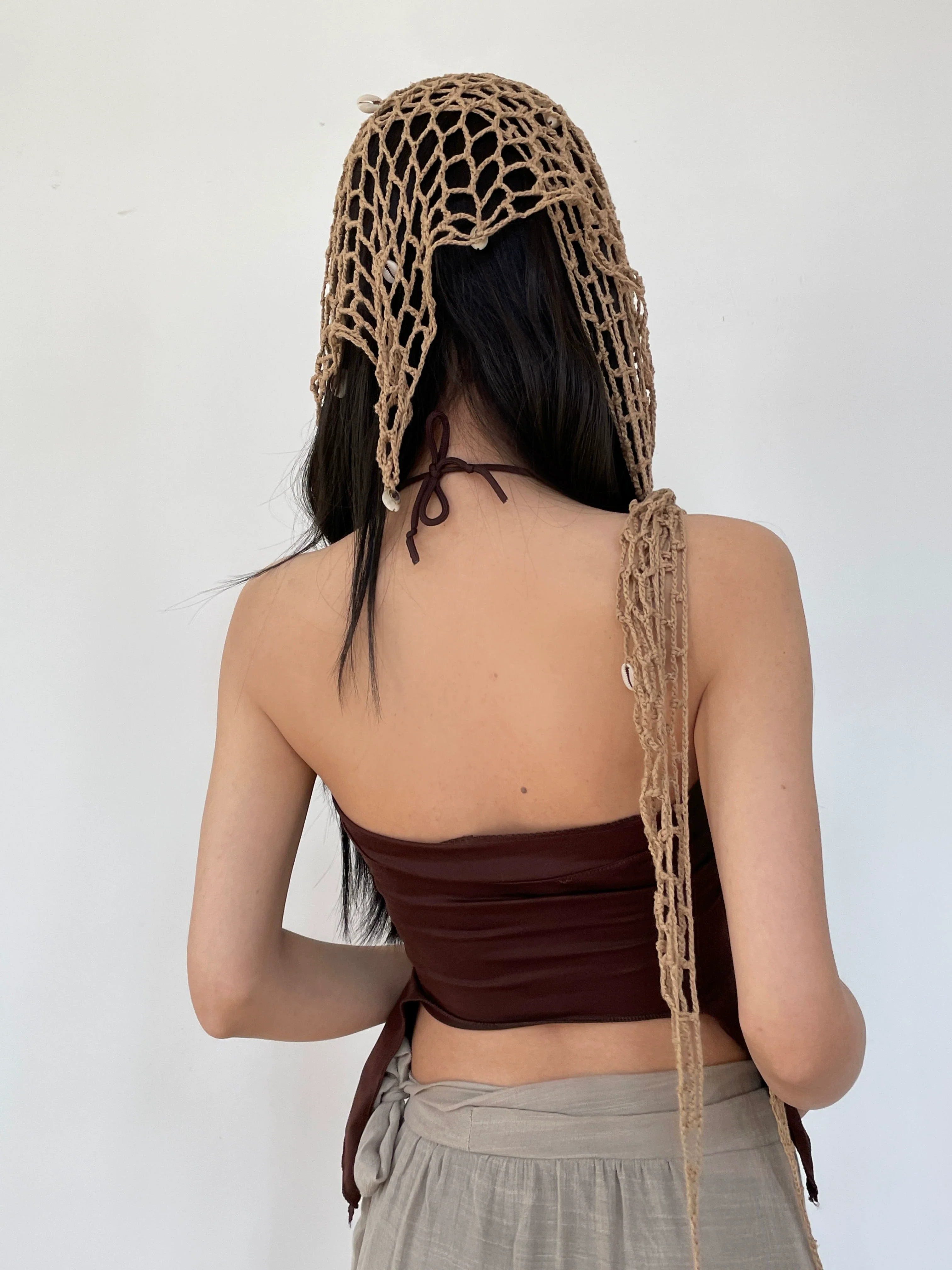 Bohemian Crocheted Mesh Shawl Wrap - Image 8