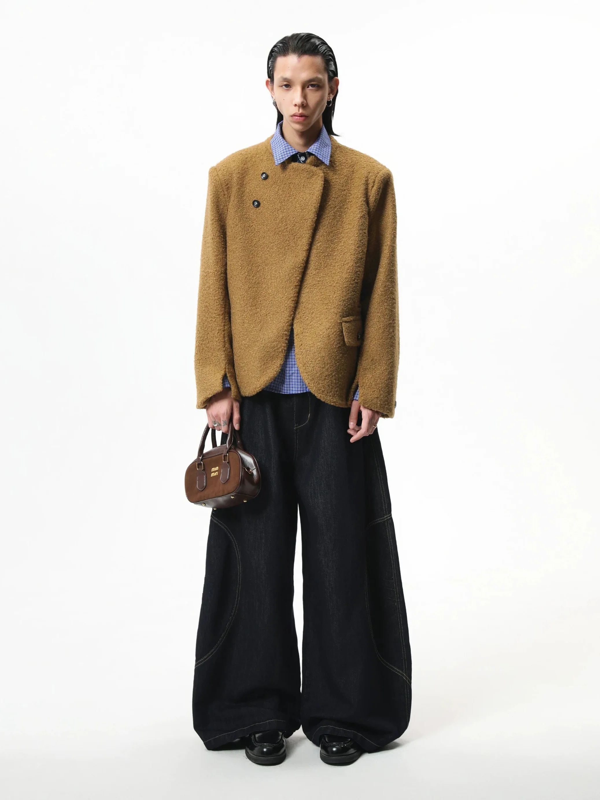 Boxy Asymmetric Wool-Blend Bouclé Jacket - Image 4