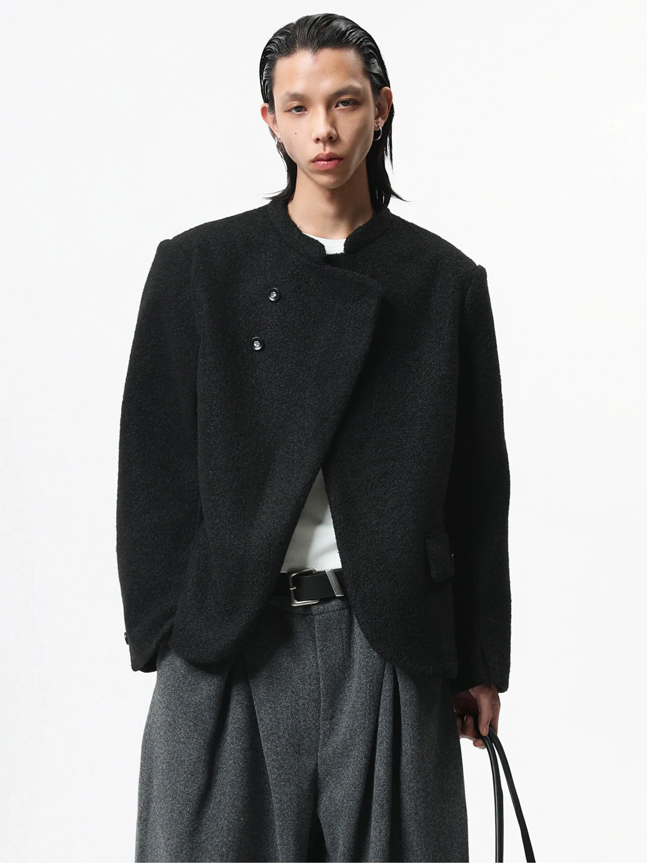 Boxy Asymmetric Wool-Blend Bouclé Jacket - Image 6