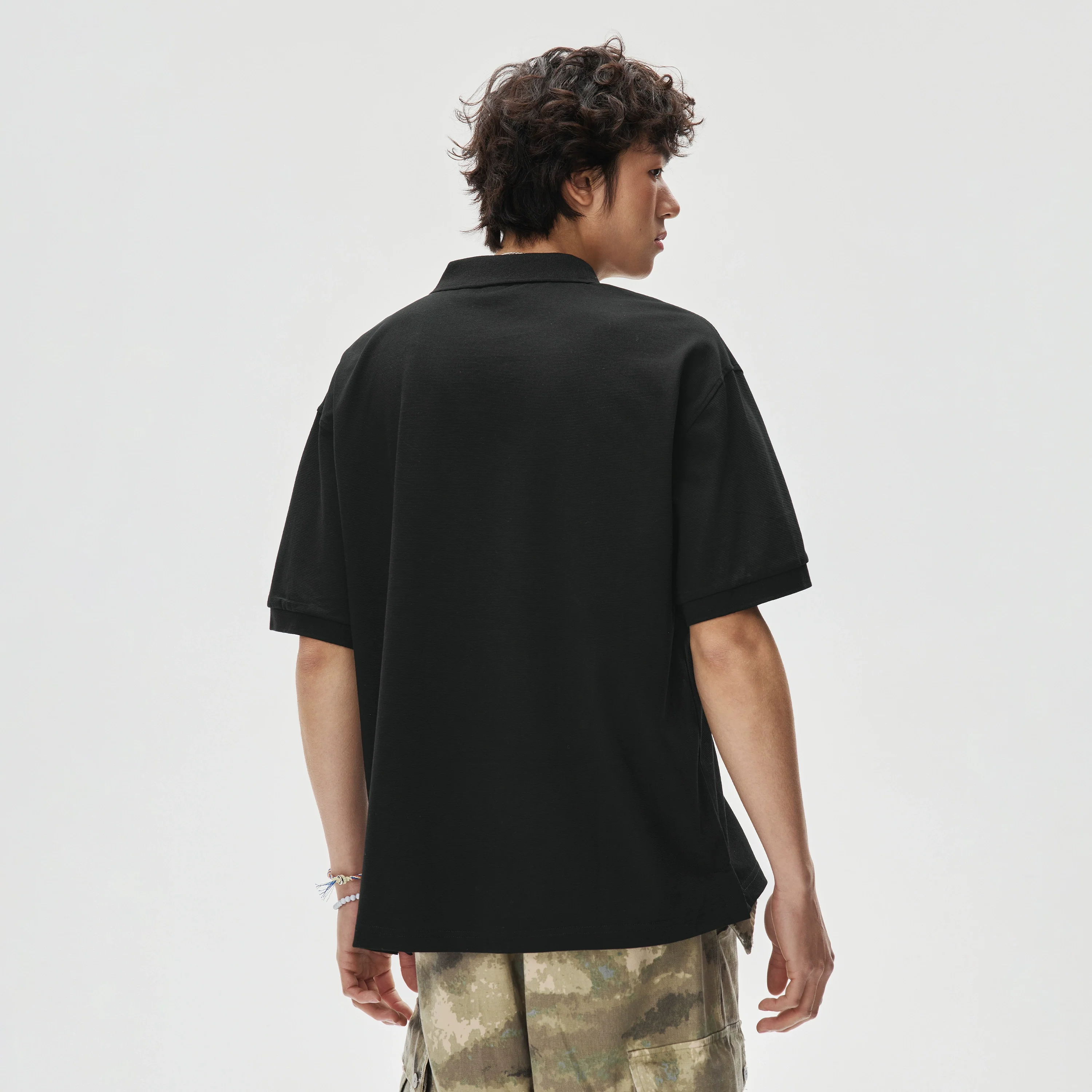 Boxy-Fit Short Sleeve Polo Shirt - Image 2