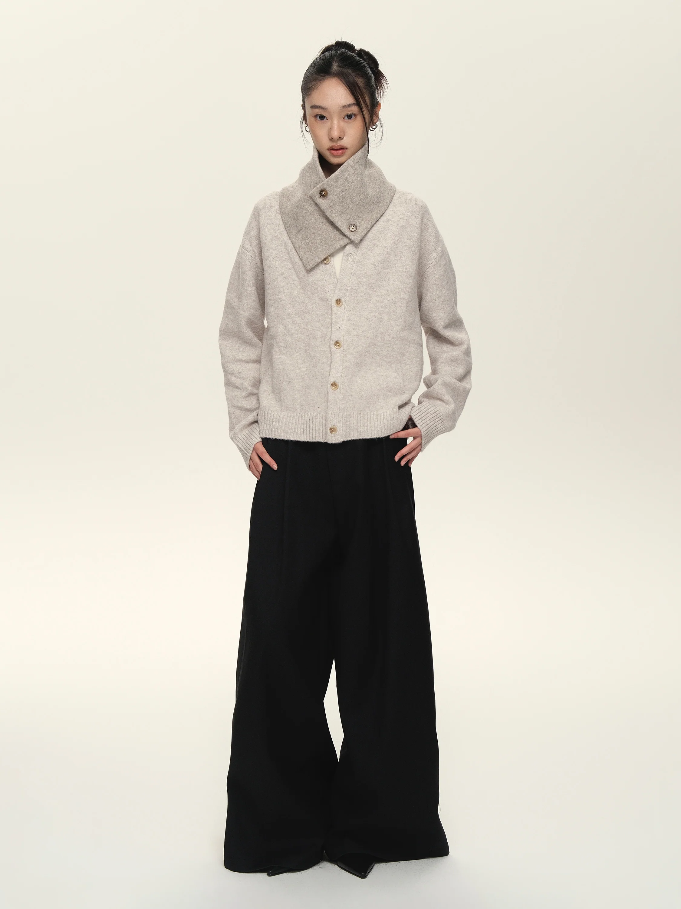 Buttoned Neck Warmer Collar Wrap - Image 11