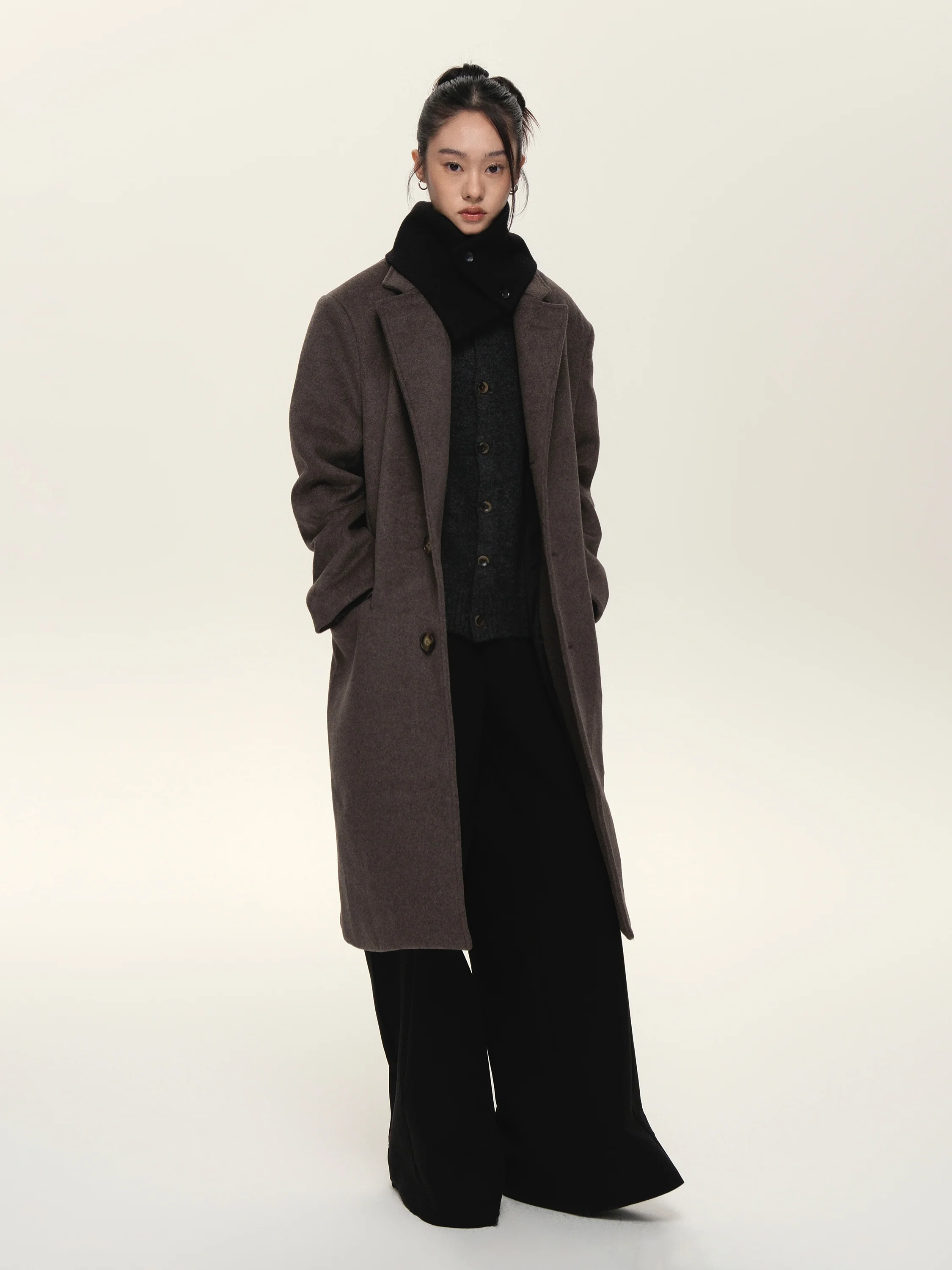 Buttoned Neck Warmer Collar Wrap - Image 5