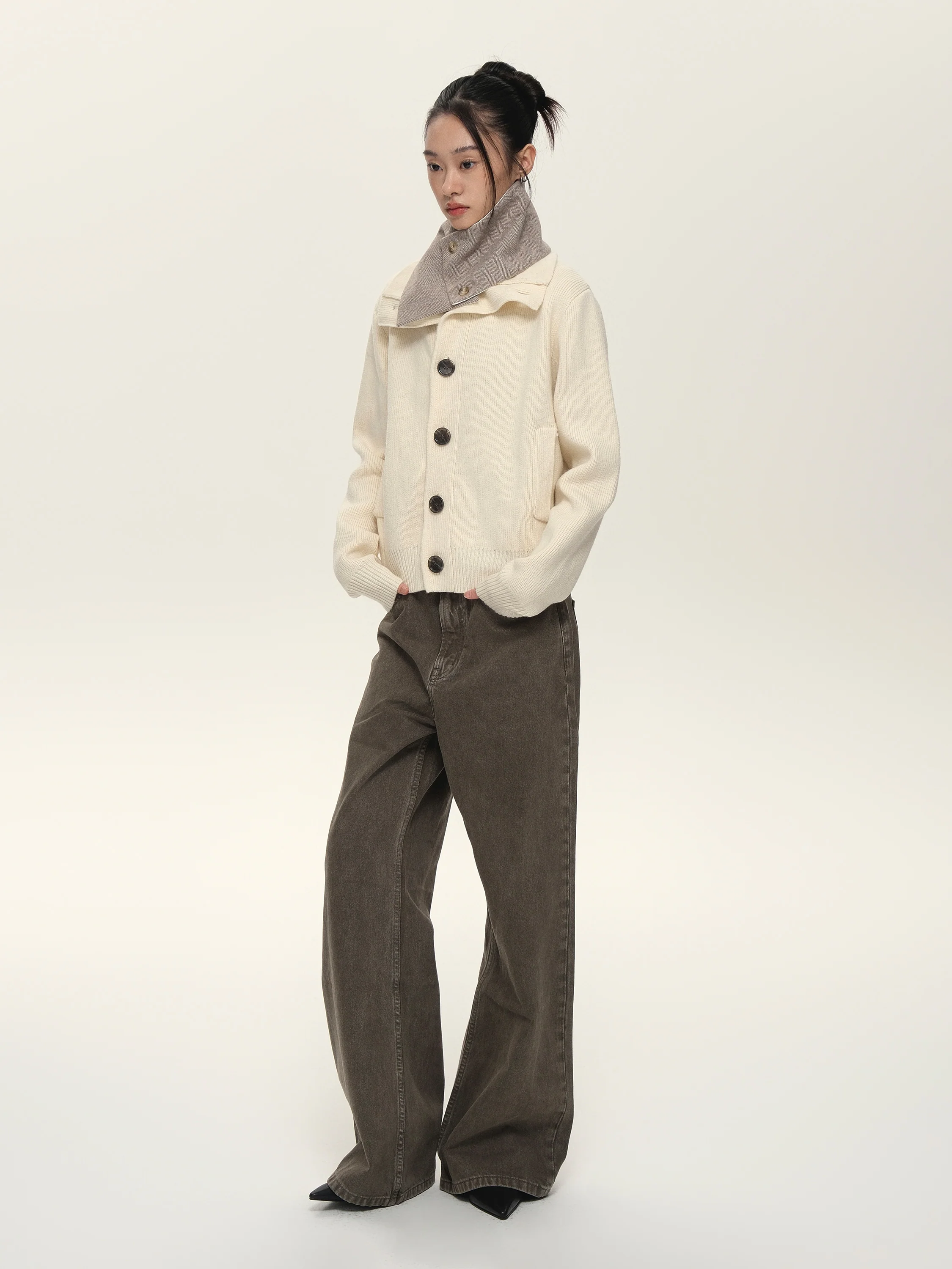Buttoned Neck Warmer Collar Wrap - Image 6