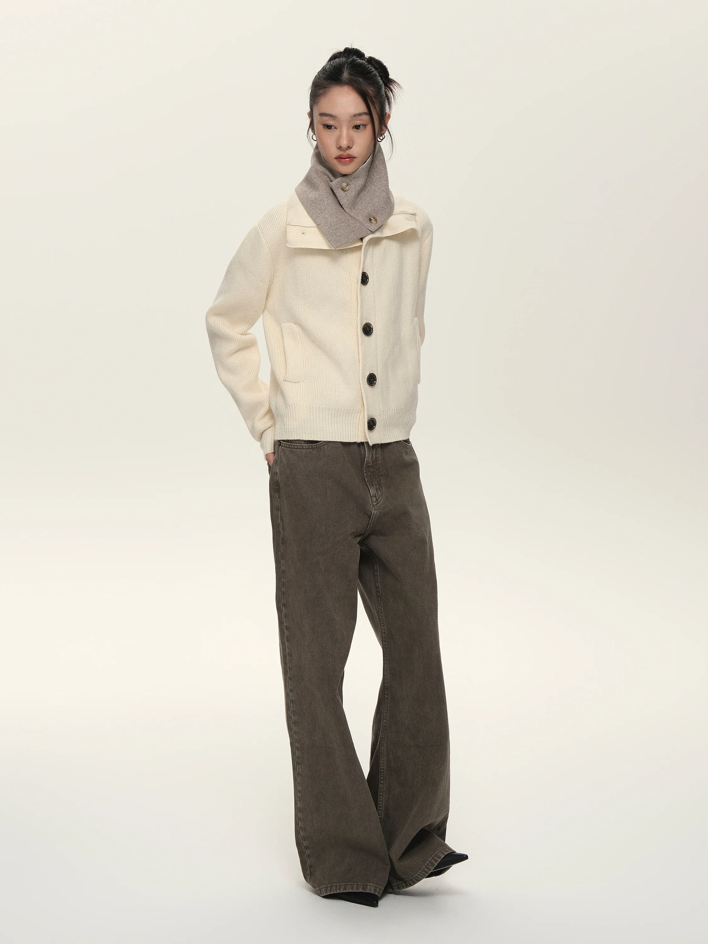 Buttoned Neck Warmer Collar Wrap - Image 7