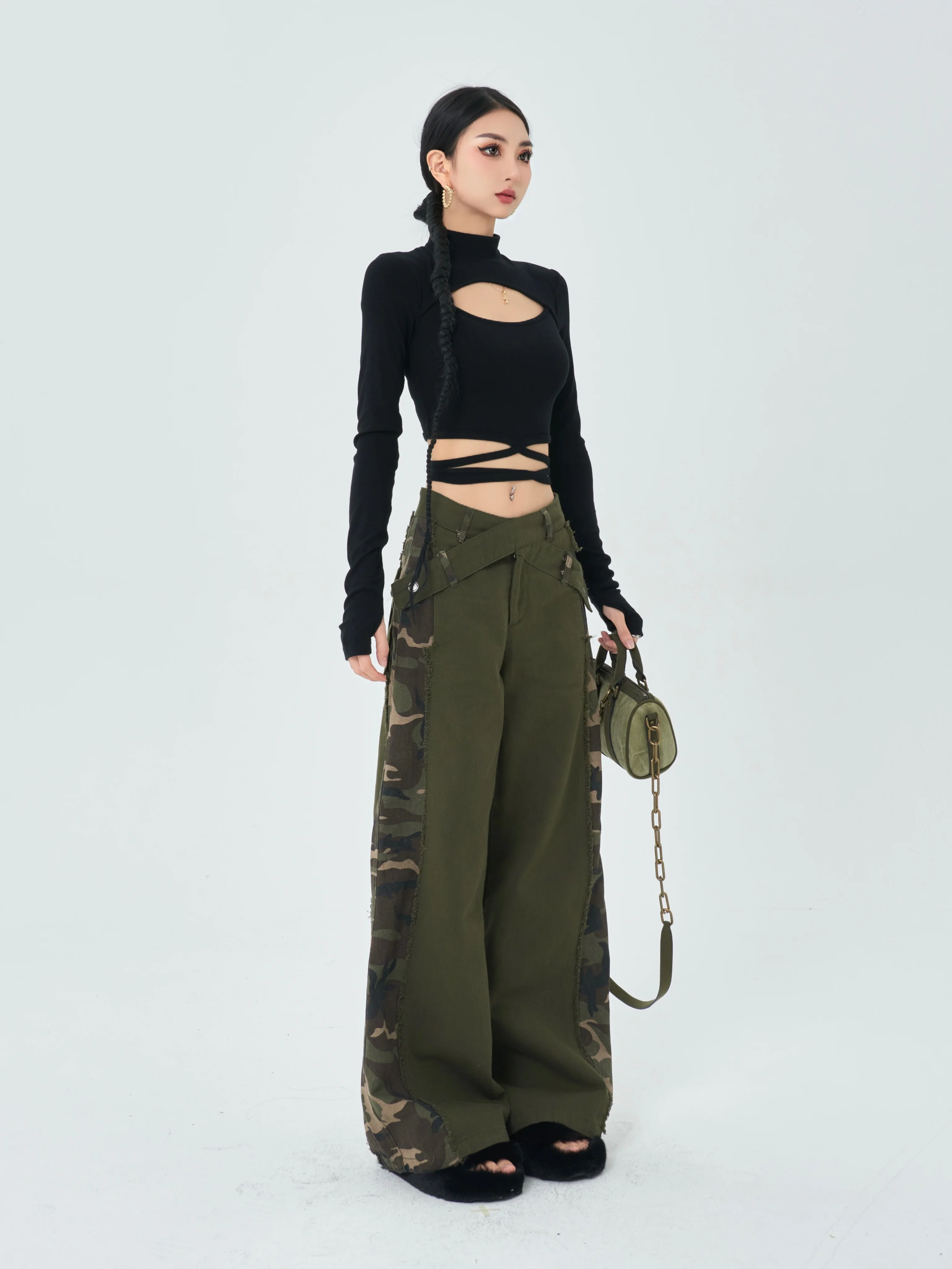 Camo Side-Stripe Straight Jeans - Image 6