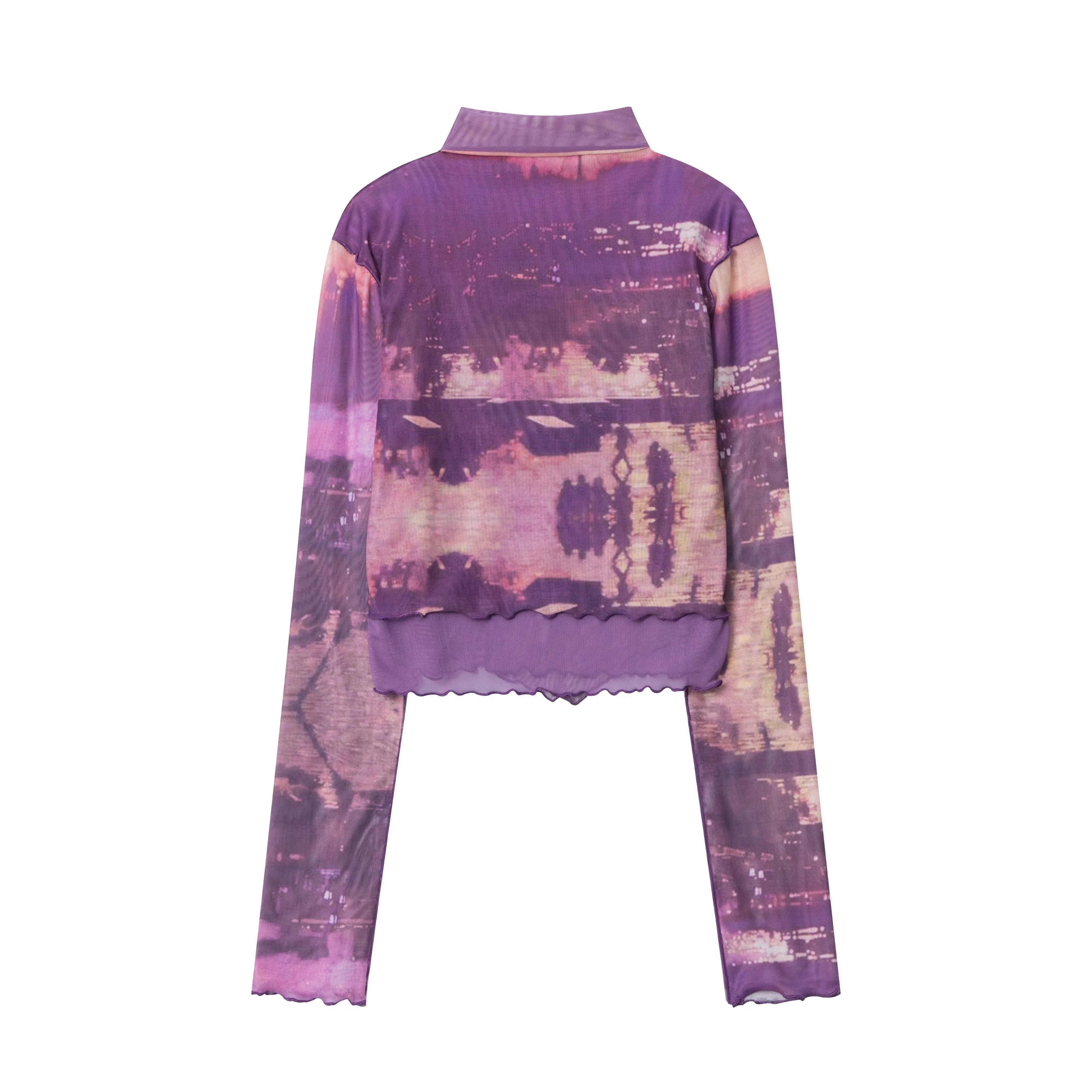 Camouflage Mesh Long Sleeve Crop Top - Image 15