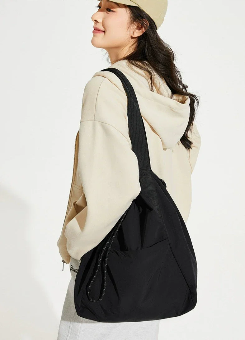 Canvas Shoulder Tote Bag with Wide Strap - Image 8