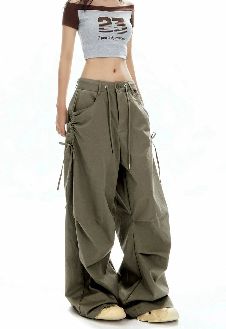Cargo Jogger Pants with Side Pockets and Drawstrings - Image 10