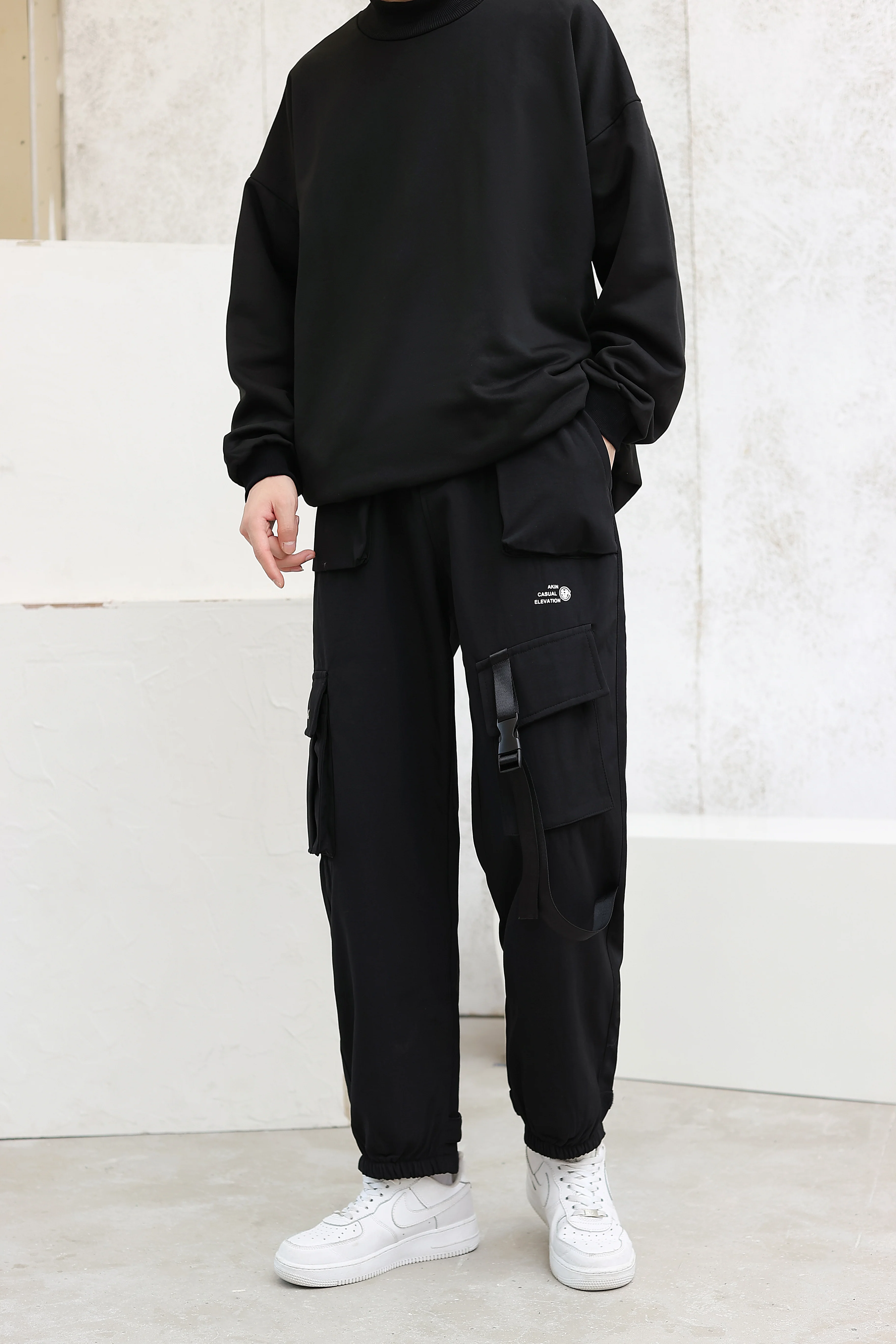 Cargo Joggers with Strap Detail - Image 3