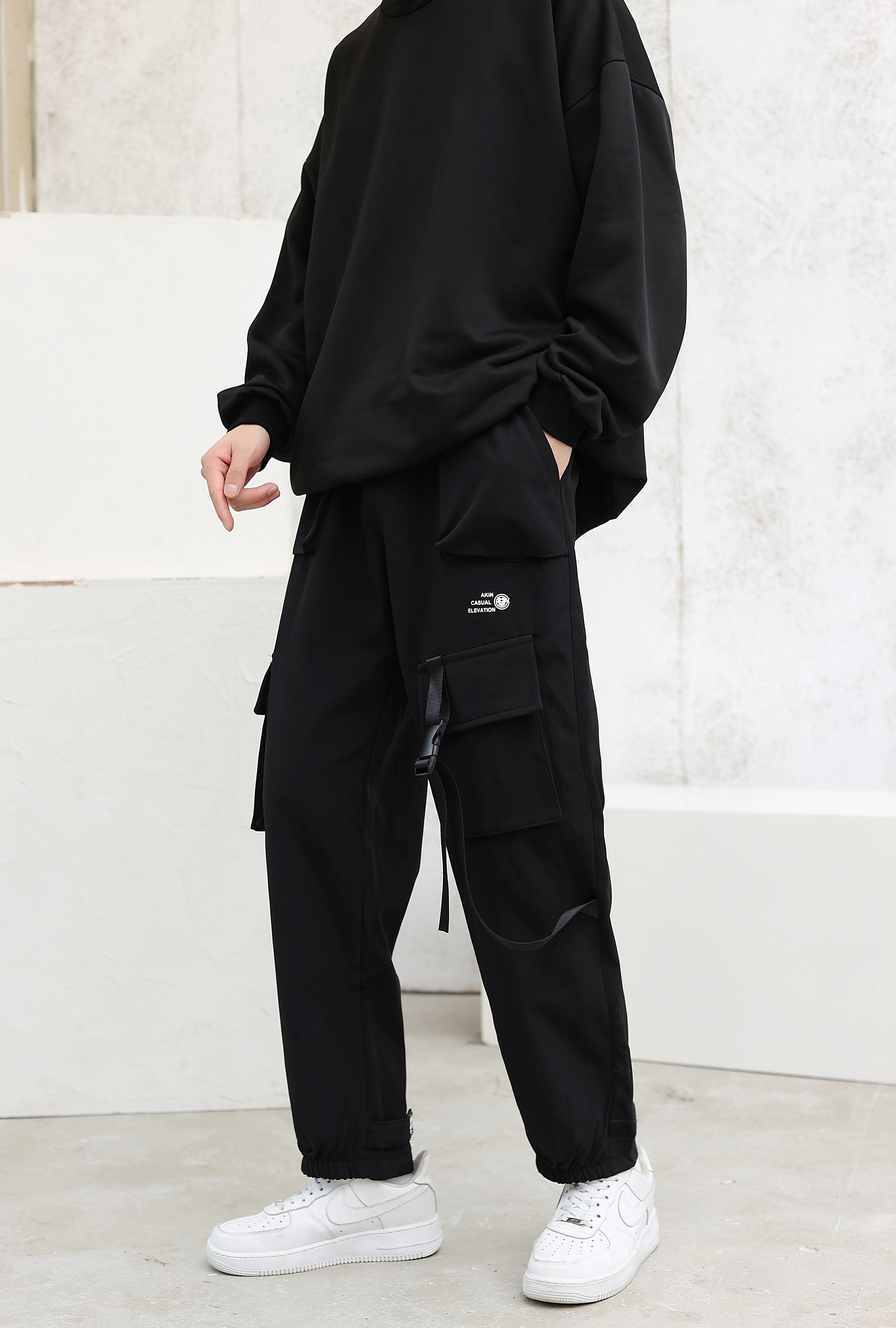 Cargo Joggers with Strap Detail - Image 5