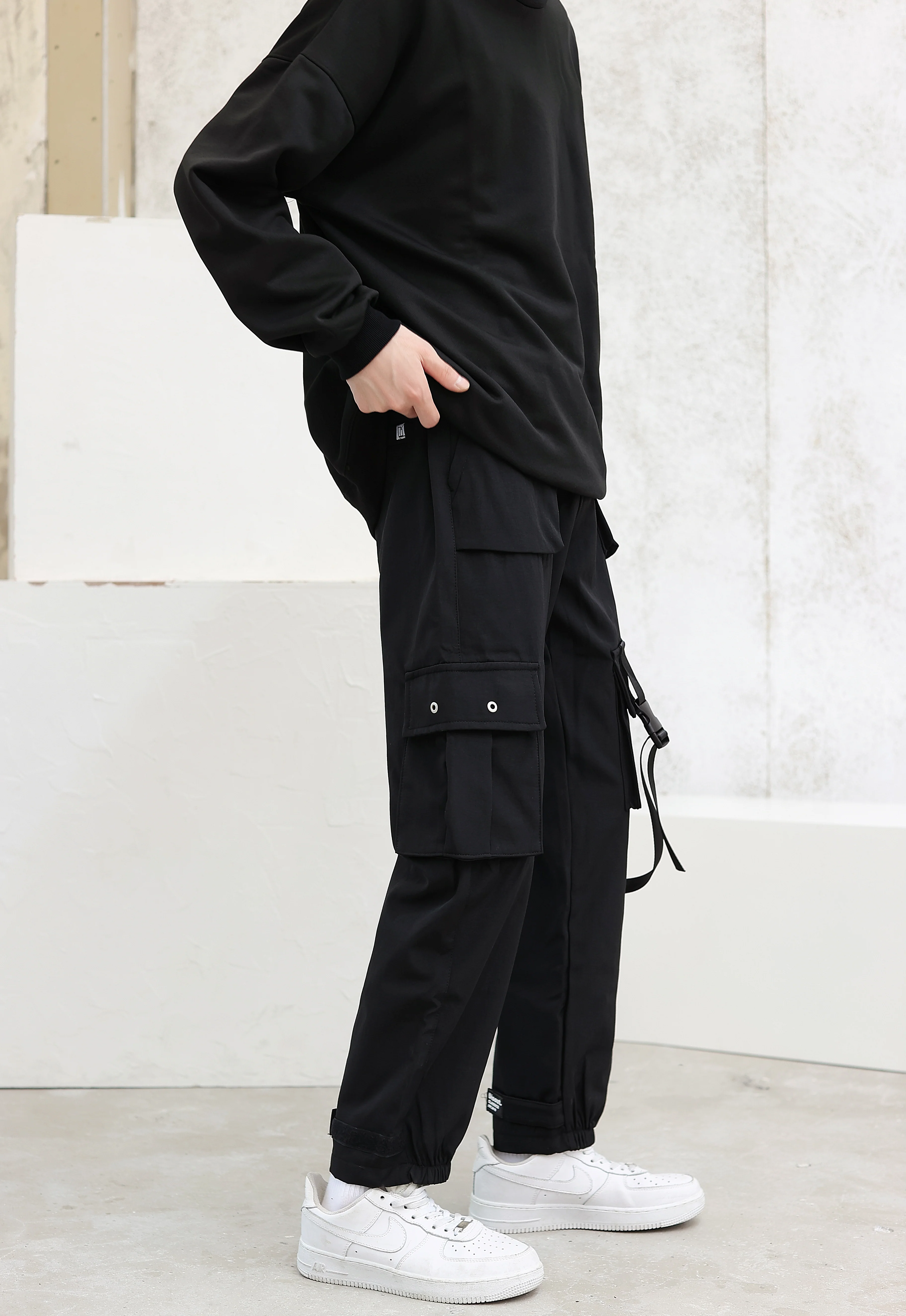 Cargo Joggers with Strap Detail - Image 7