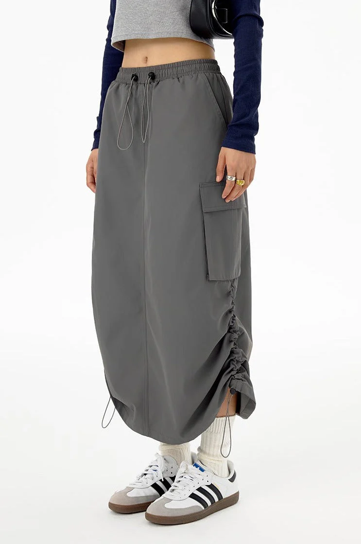 Cargo Parachute Midi Skirt - Image 2