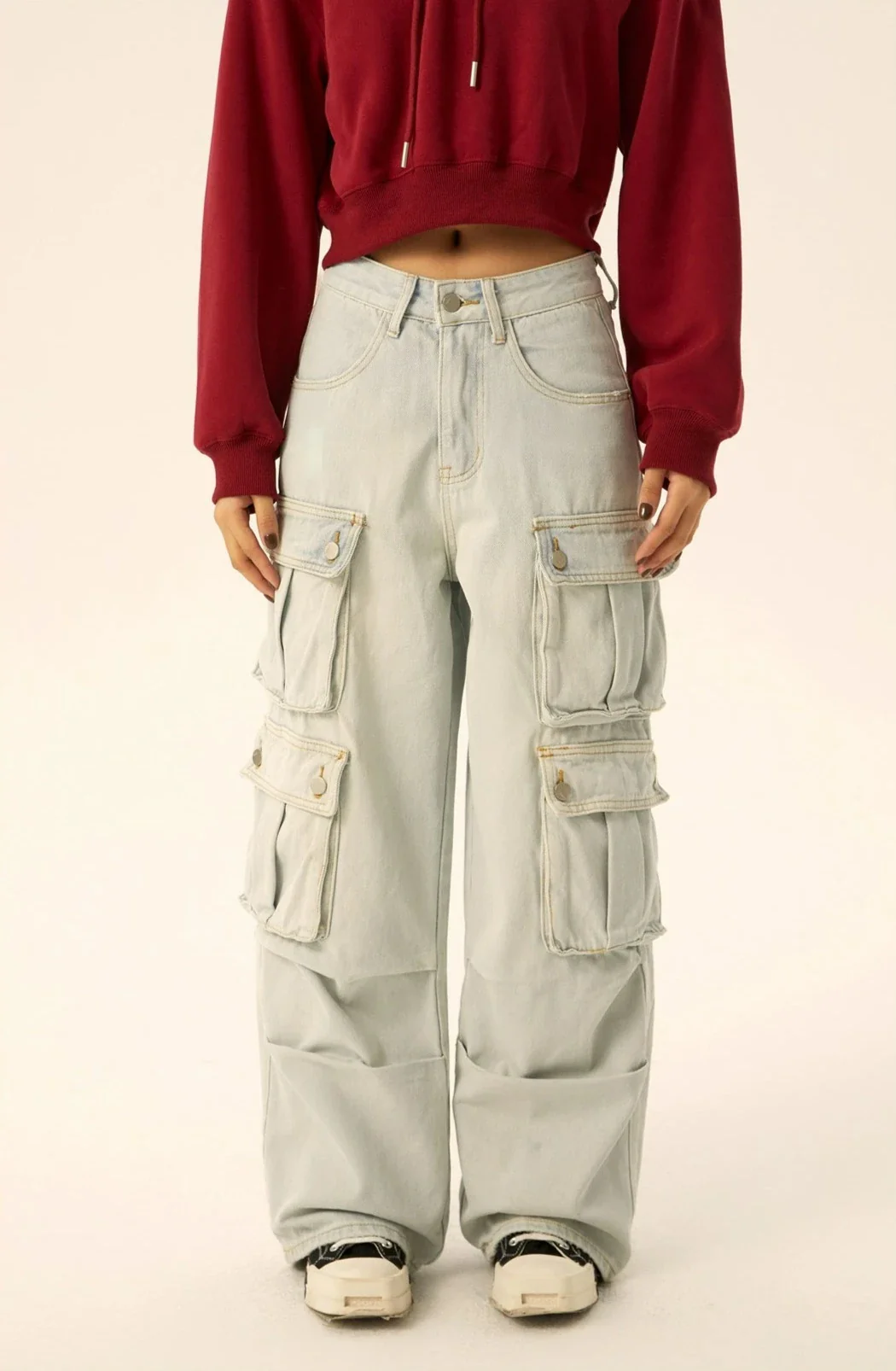Cargo Pocketed Slim-Fit Denim Jeans - Image 3