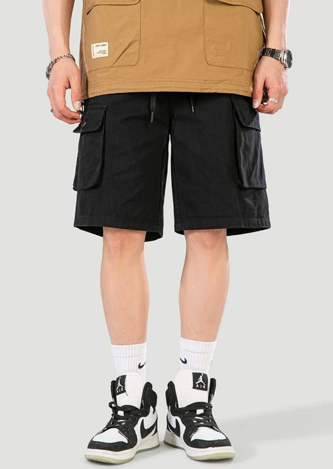 Cargo Utility Shorts with Drawstring Waist - Image 5
