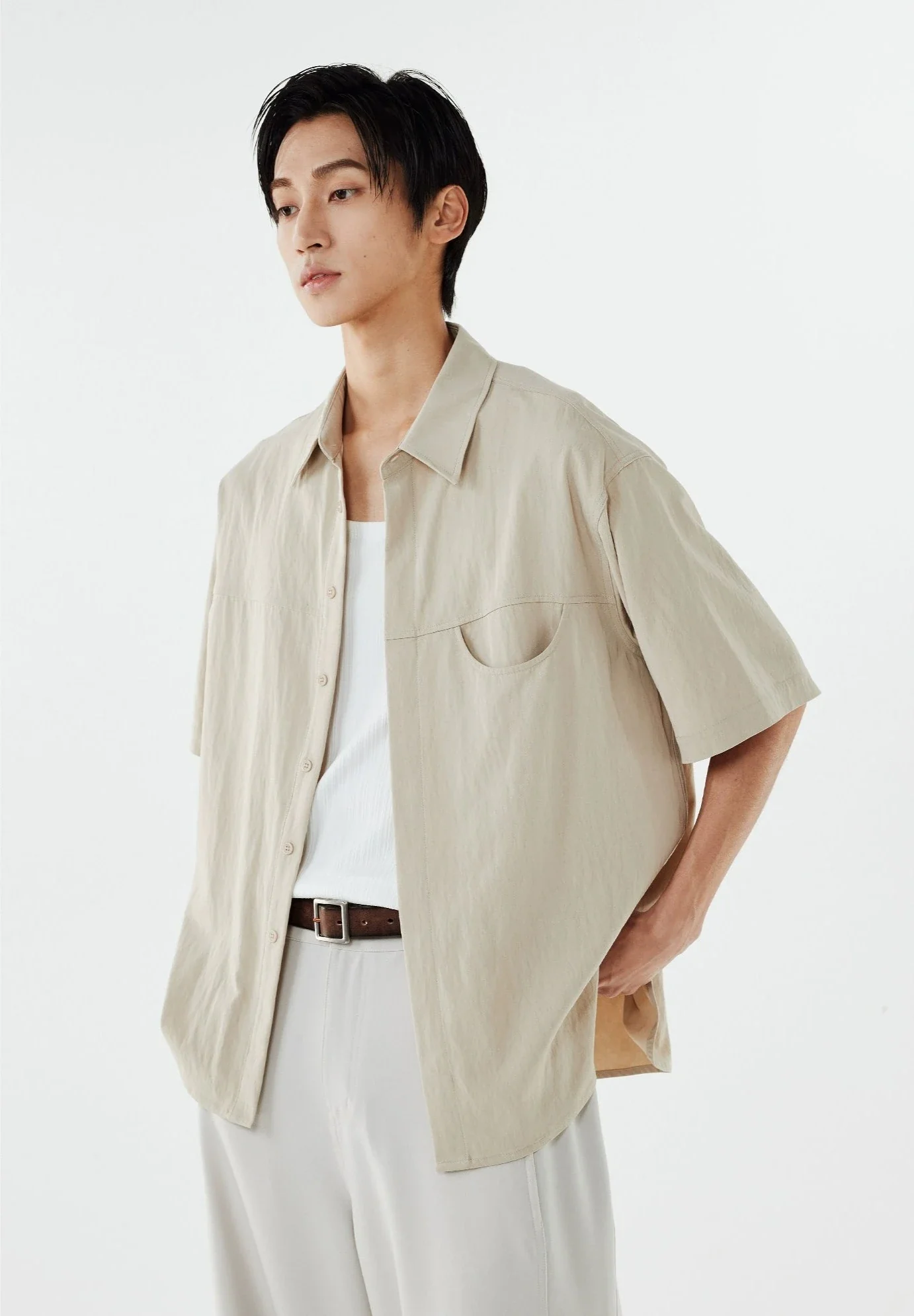 Collared Linen-Blend Button-Up Shirt - Image 8