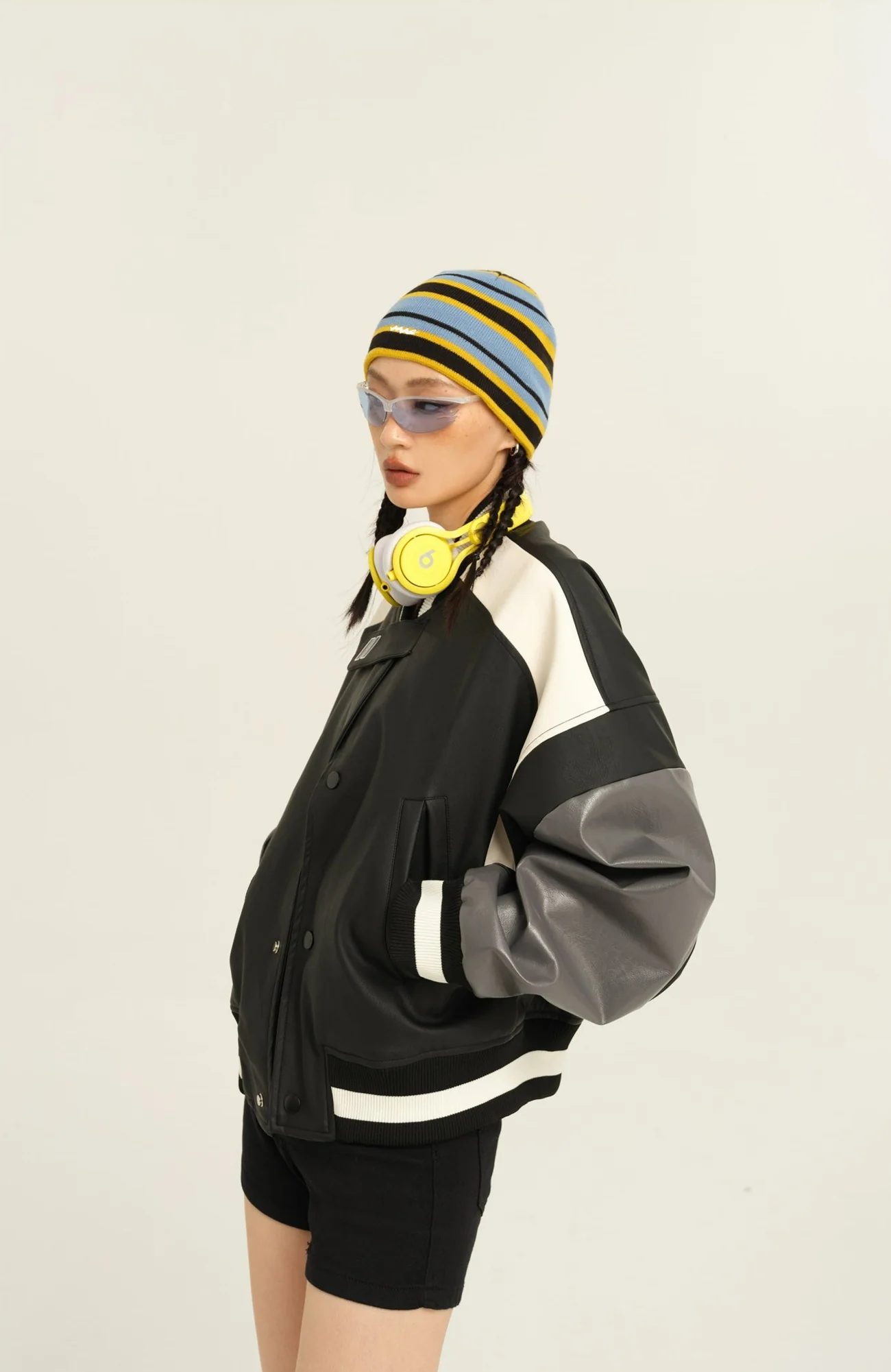 Color Block Bomber Jacket - Image 11