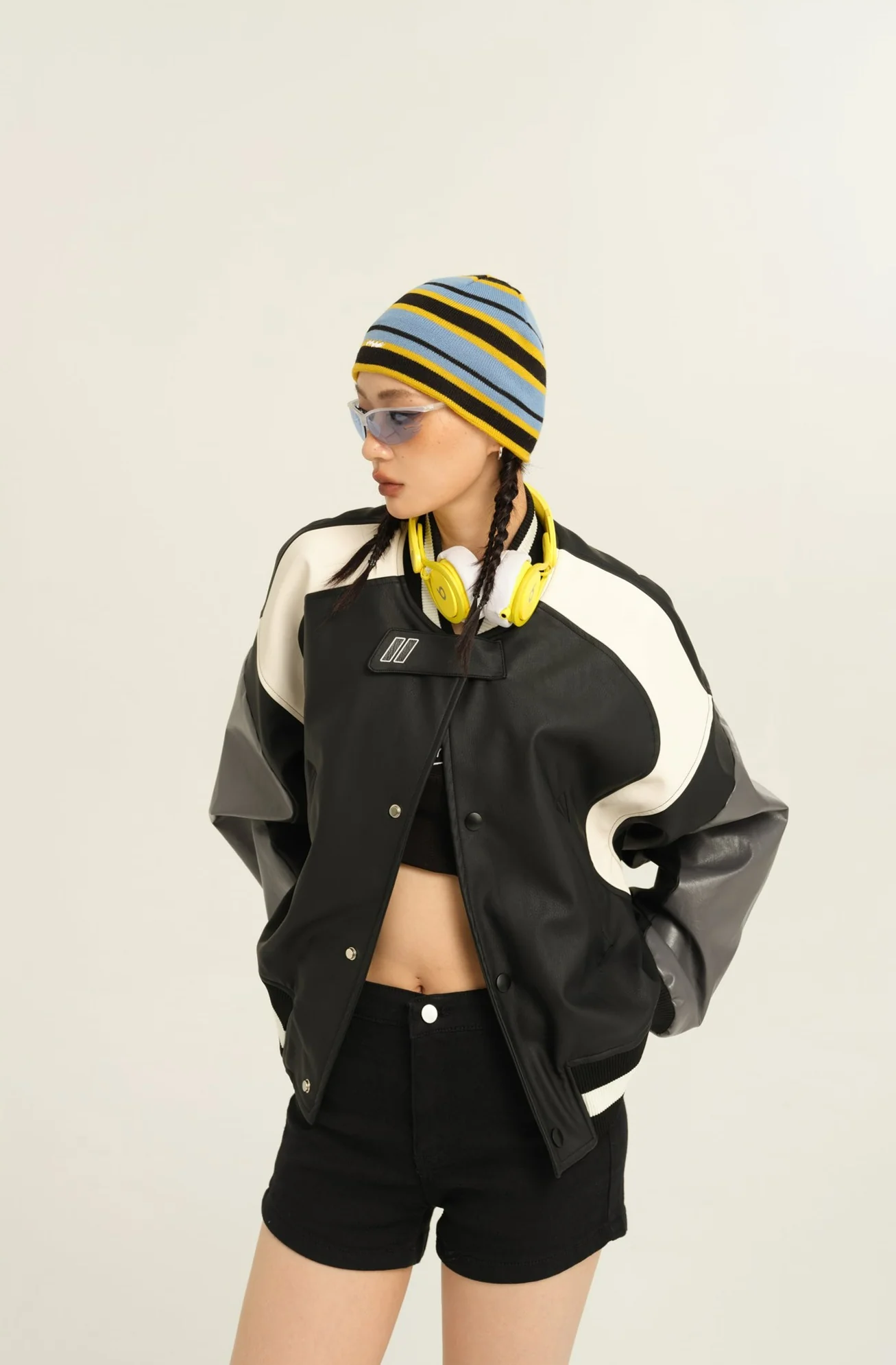 Color Block Bomber Jacket - Image 12