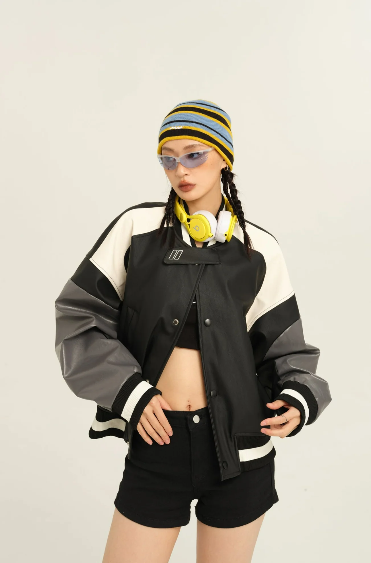 Color Block Bomber Jacket - Image 13