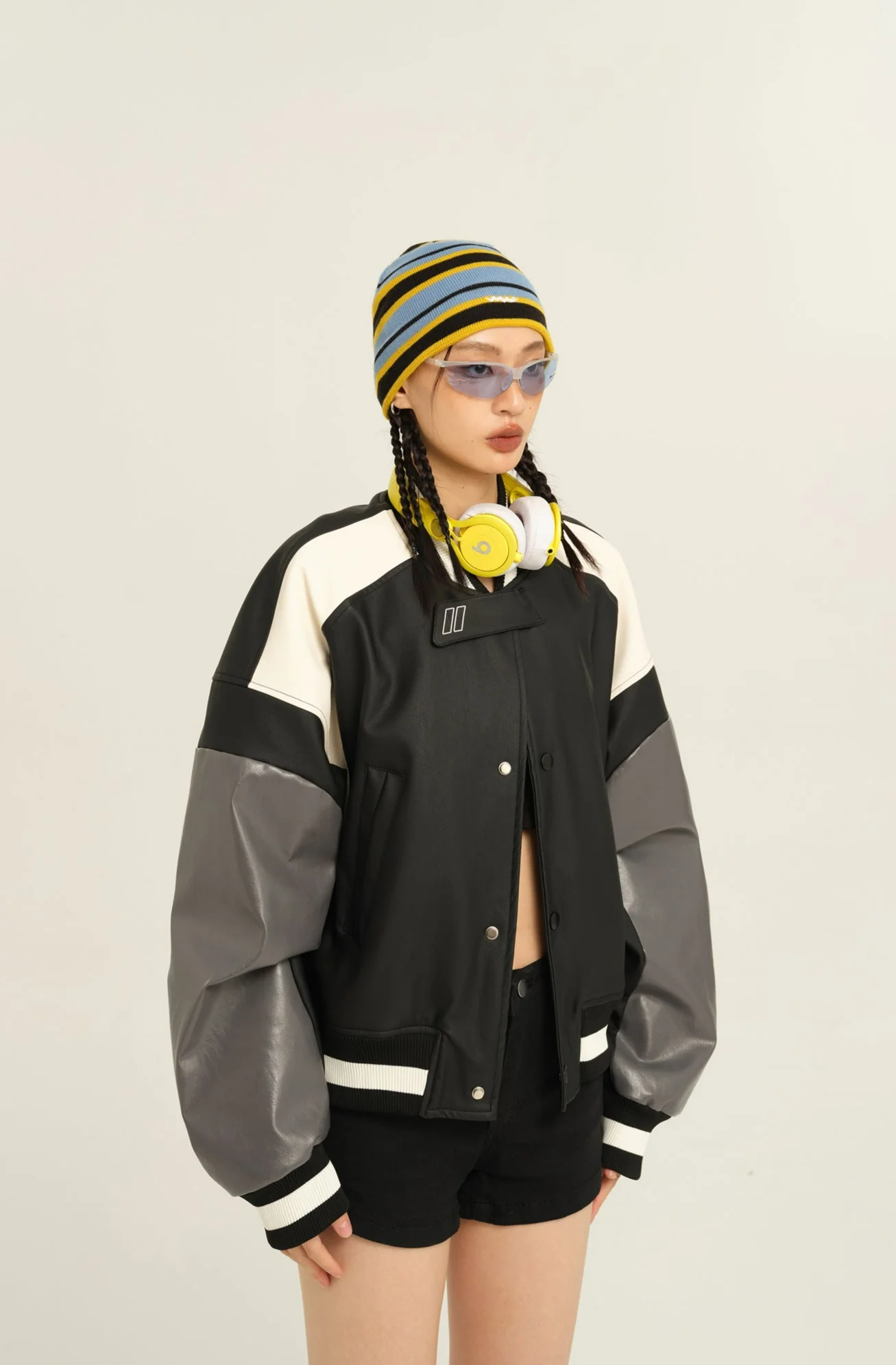 Color Block Bomber Jacket - Image 14