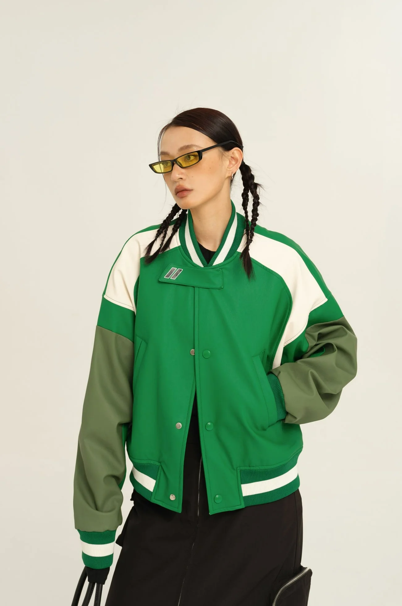 Color Block Bomber Jacket - Image 3