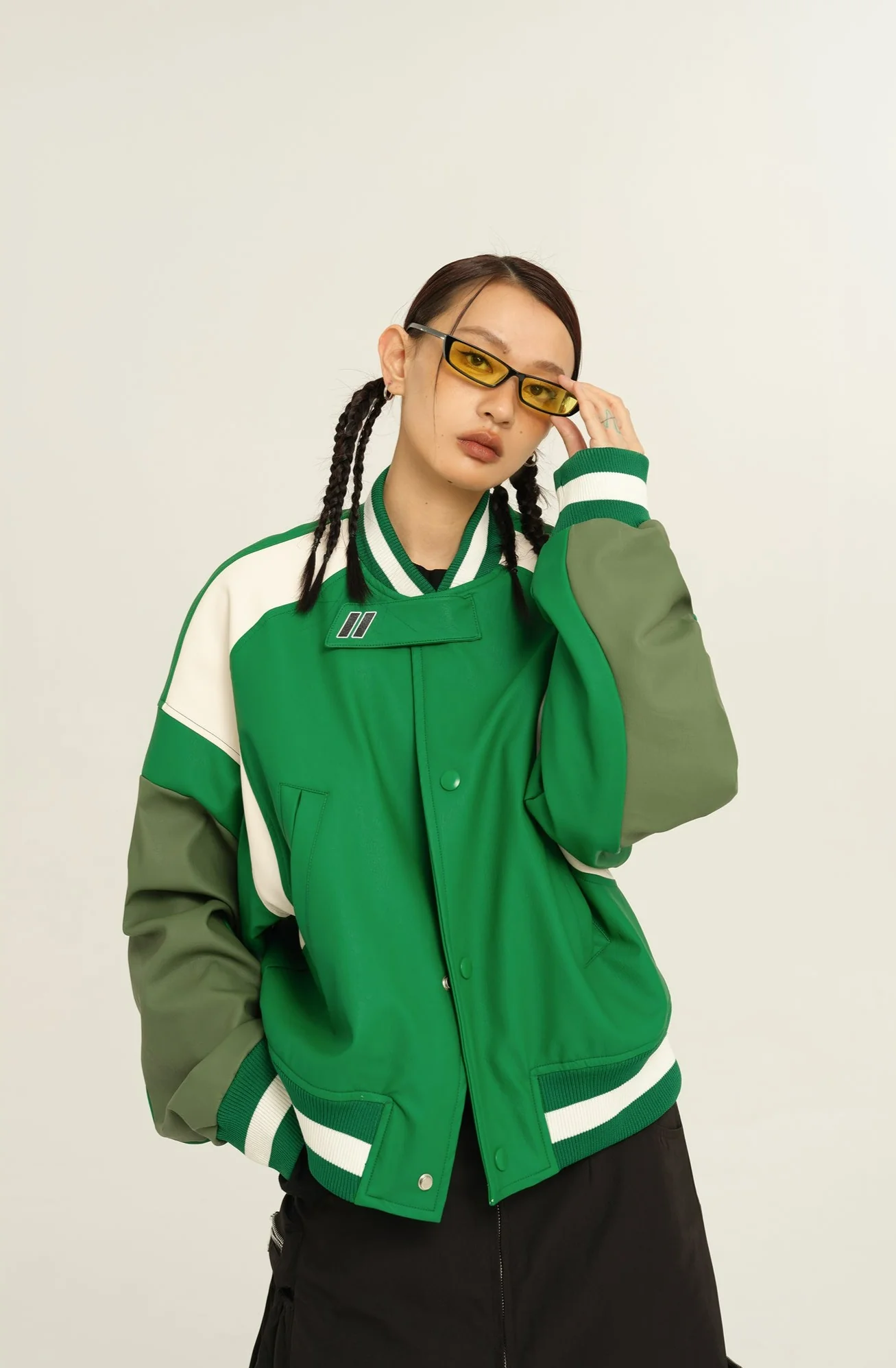Color Block Bomber Jacket - Image 4
