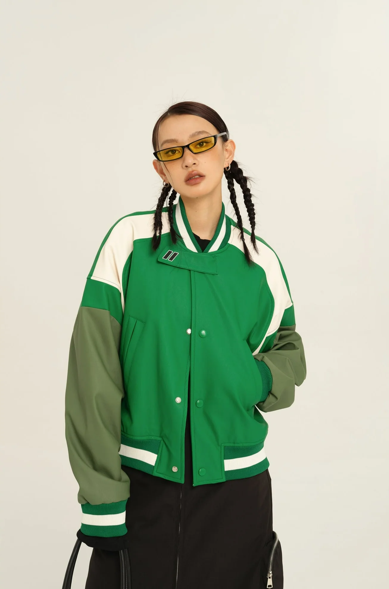 Color Block Bomber Jacket - Image 5