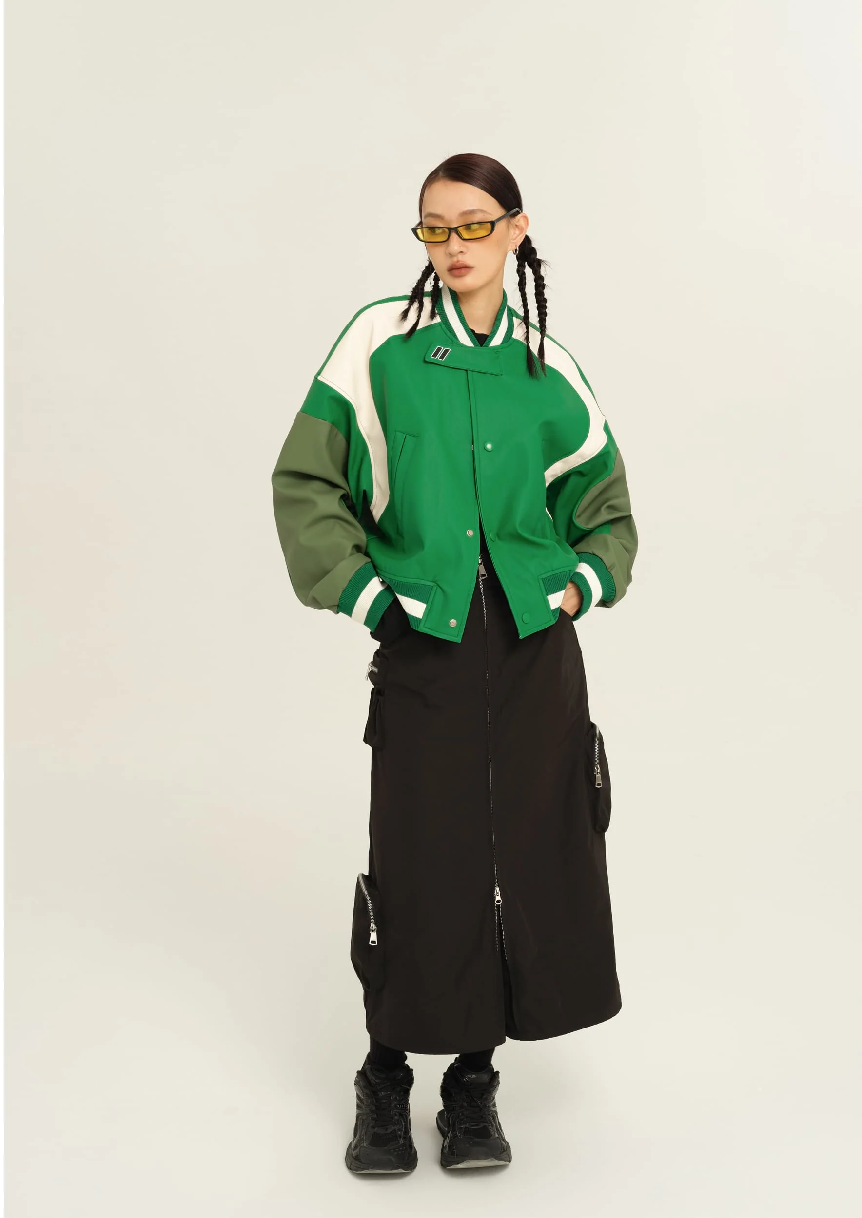 Color Block Bomber Jacket - Image 7