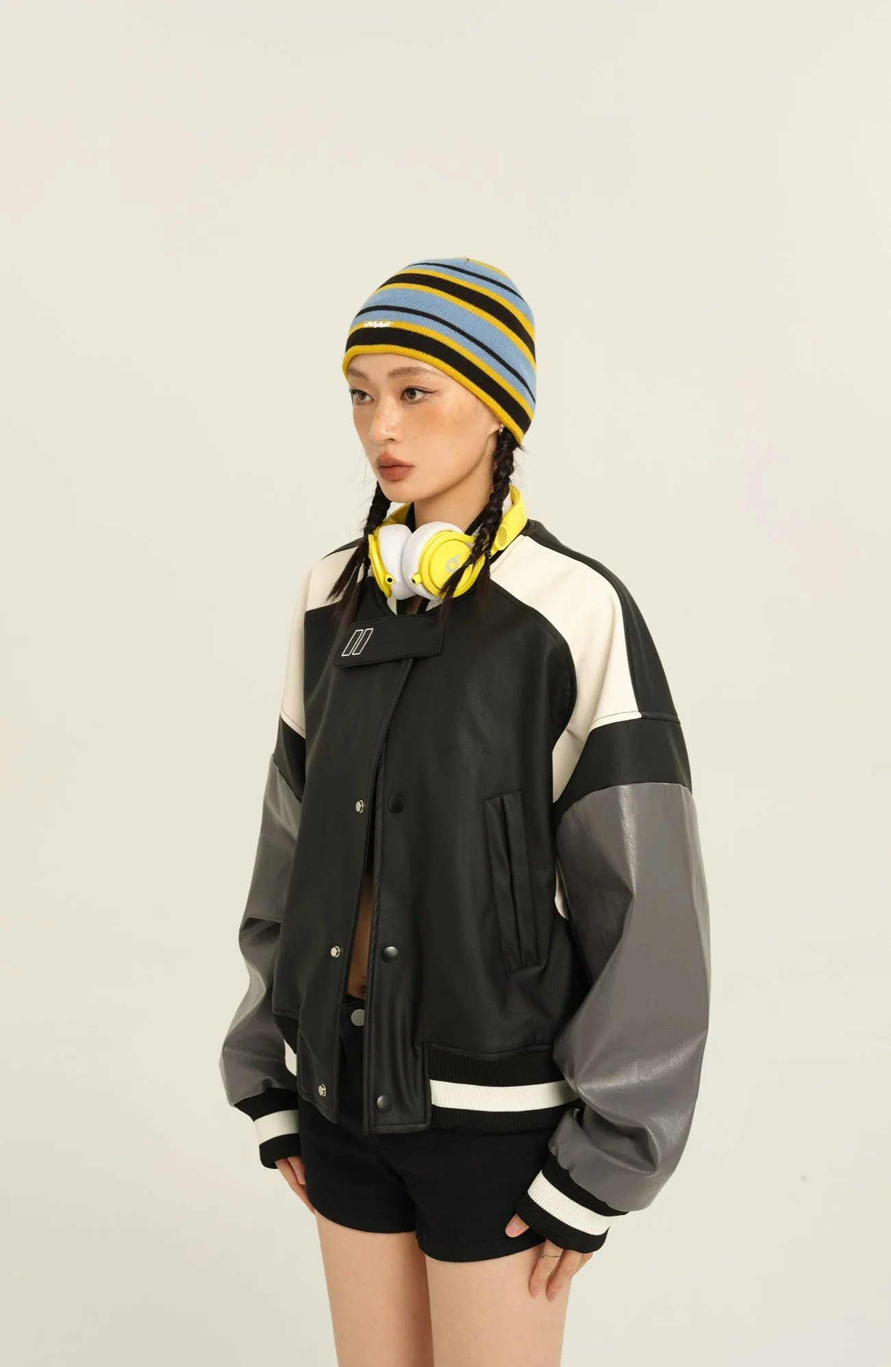 Color Block Bomber Jacket - Image 9