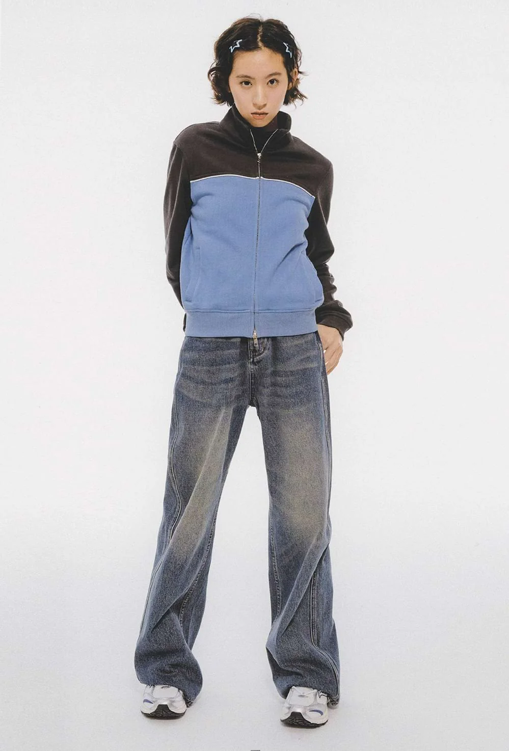 Color Block Double Zip Jacket - Image 3