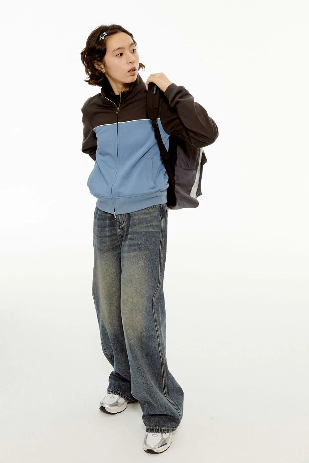 Color Block Double Zip Jacket - Image 6