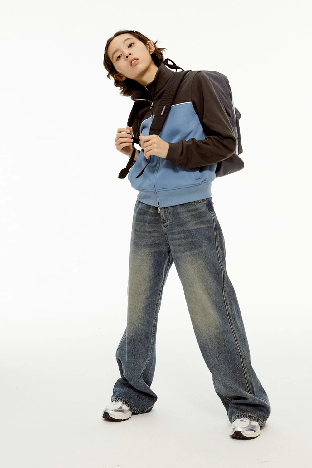 Color Block Double Zip Jacket - Image 7