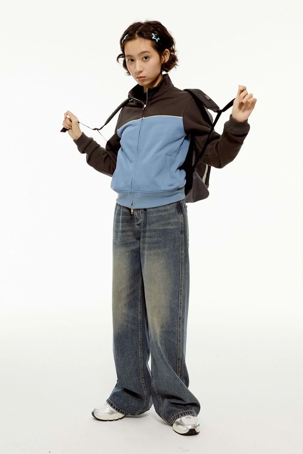 Color Block Double Zip Jacket - Image 8