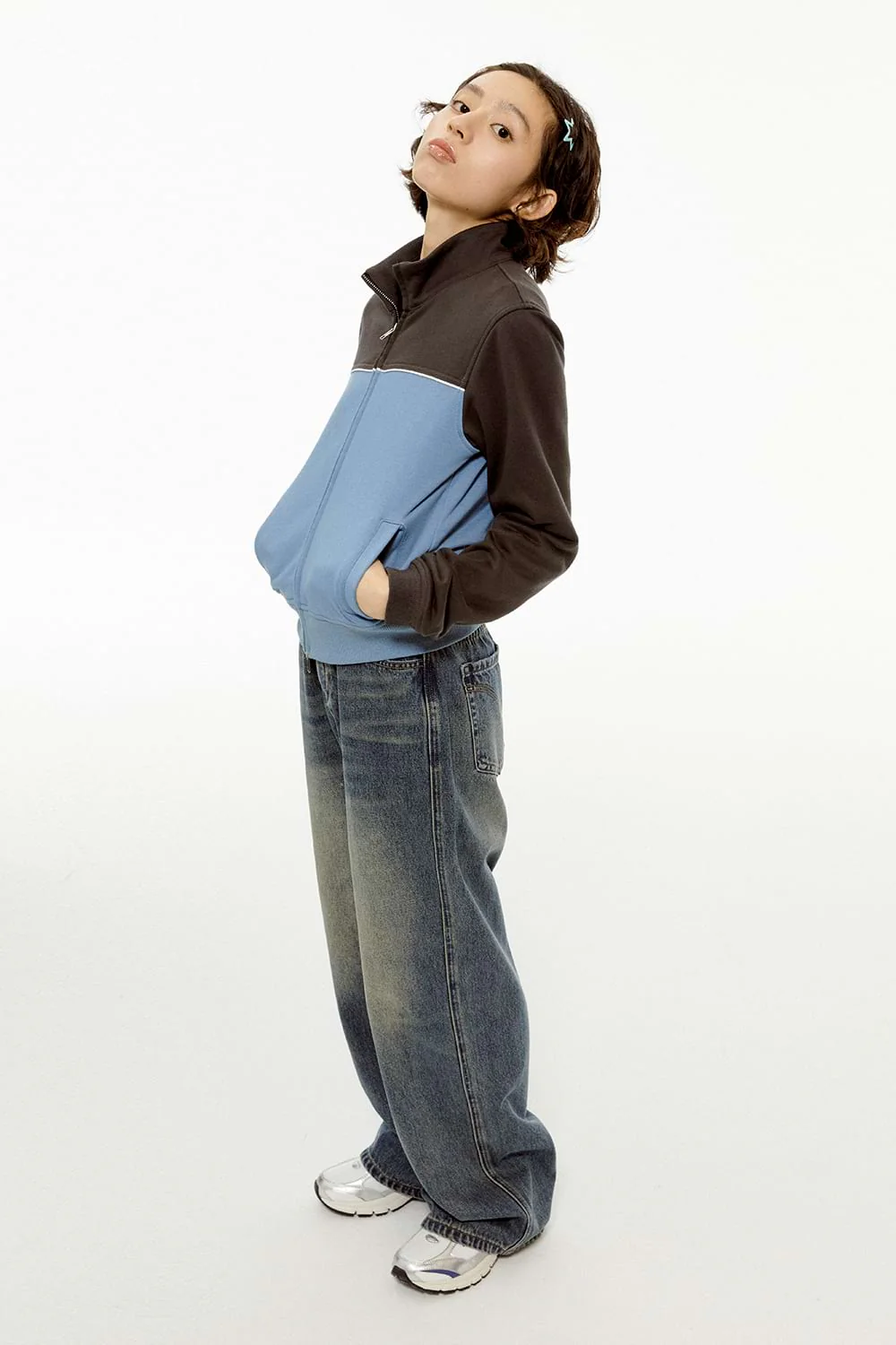 Color Block Double Zip Jacket - Image 9