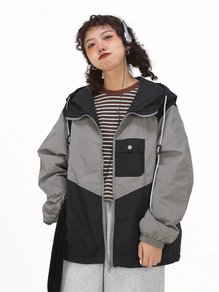 Color Block Hooded Windbreaker - Image 5