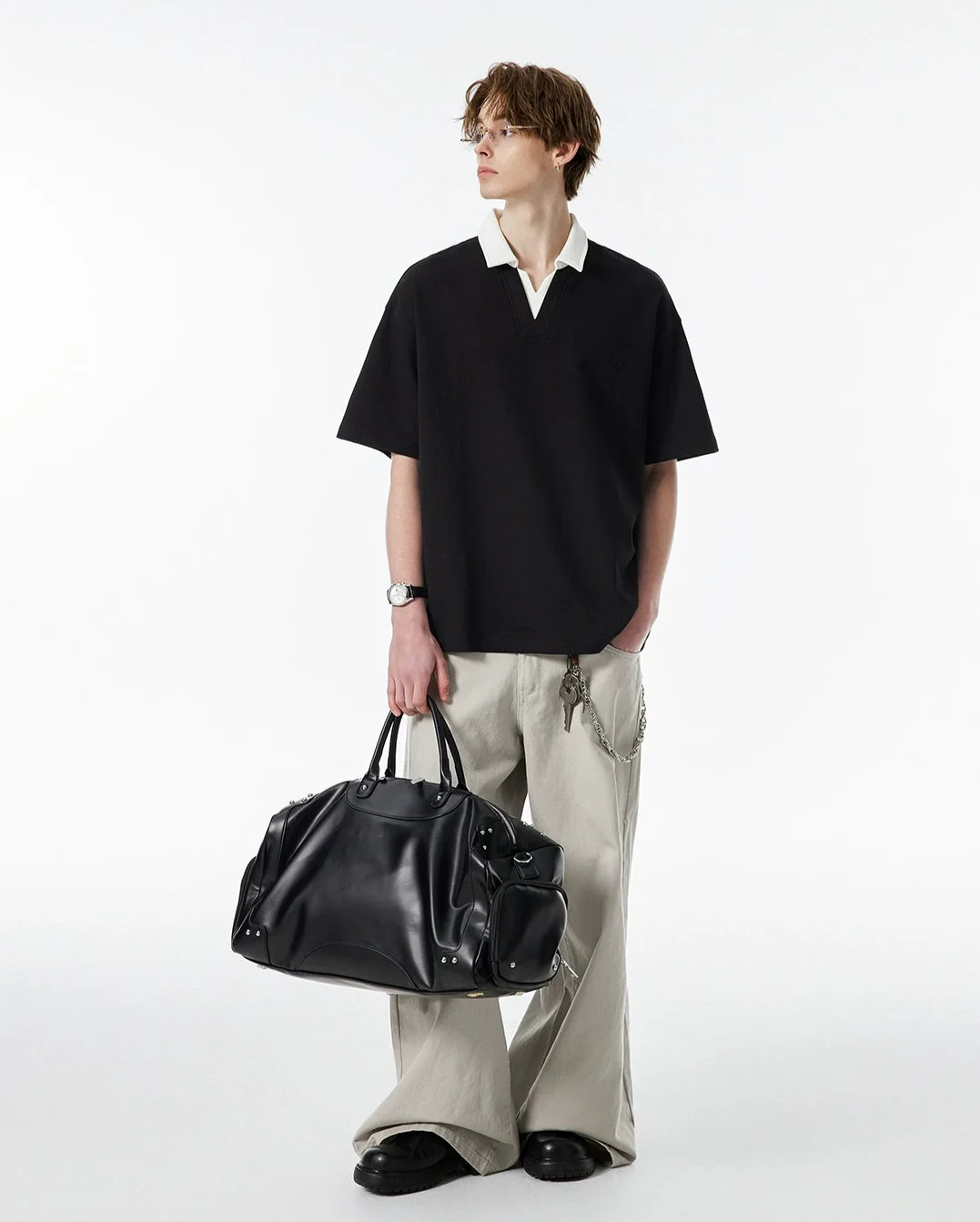 Contrast Collar Short Sleeve Polo Shirt - Image 12