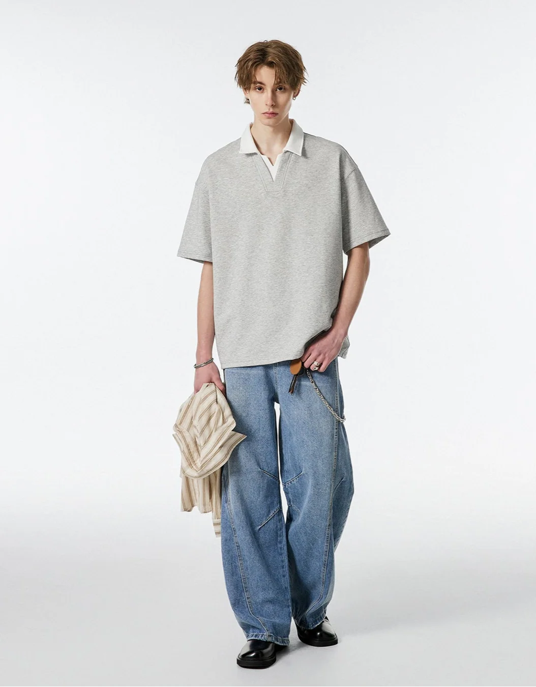 Contrast Collar Short Sleeve Polo Shirt - Image 19